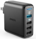 Anker A2124 Power Port Speed 5 Qualcomm QC 3.0 USB Quick Charger 40W With PowerIQ 